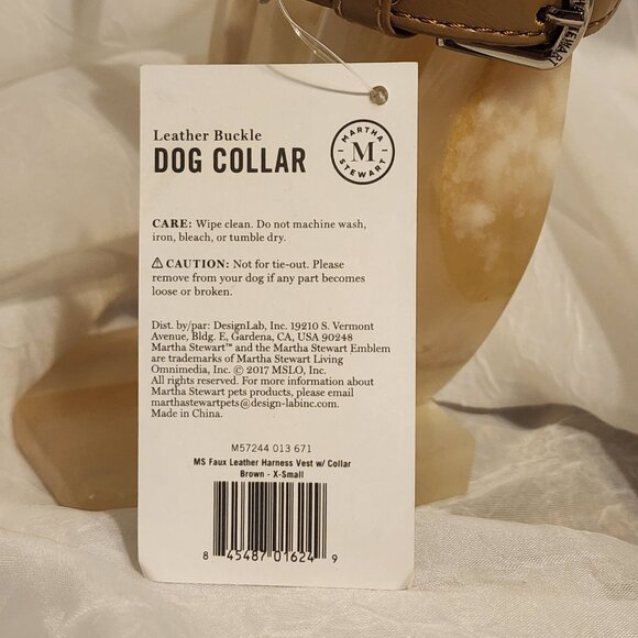 Leather Collar Dog / Cat - Size 12 - Martha Stewart - Picture 4 of 7